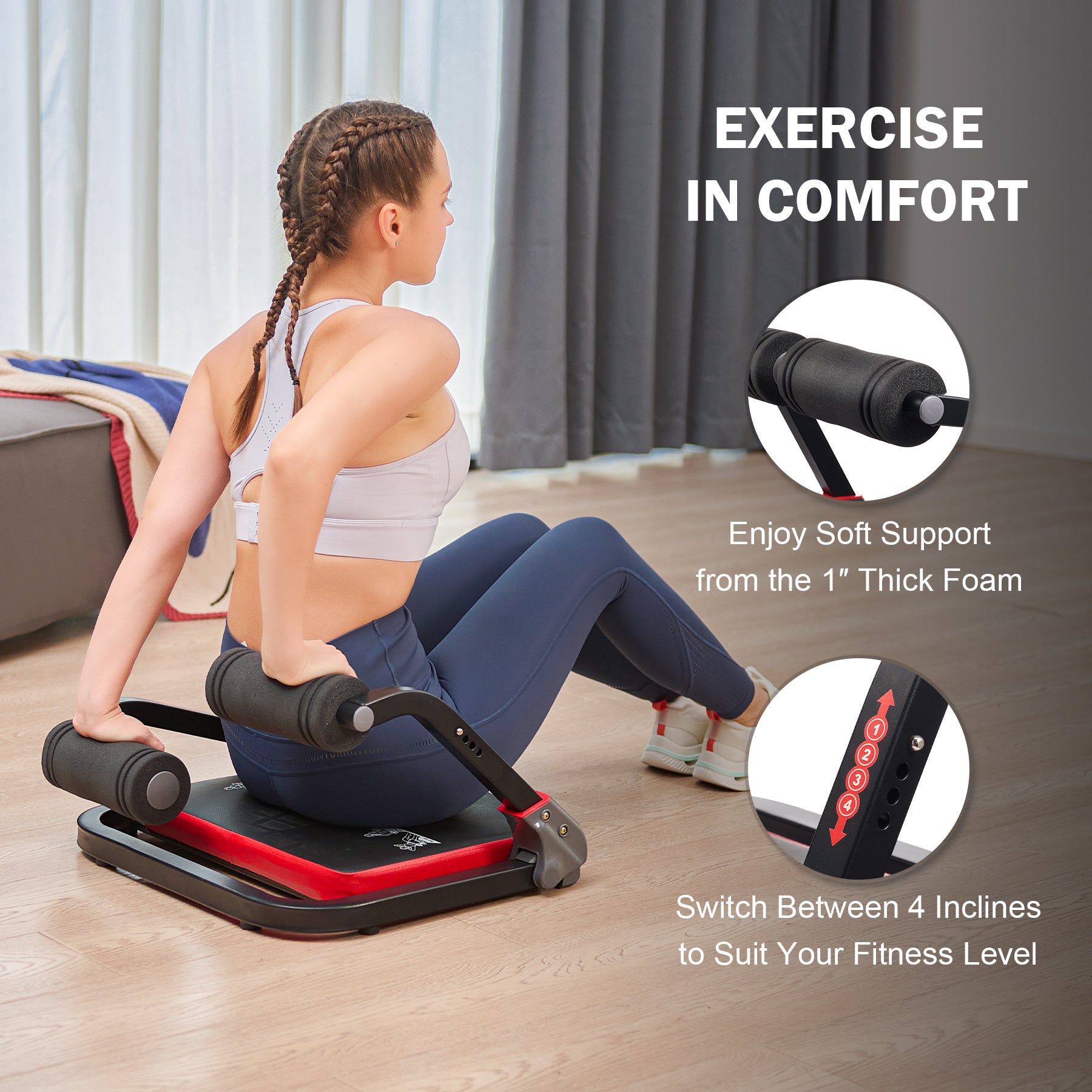Zelus exercise board with resistance bands