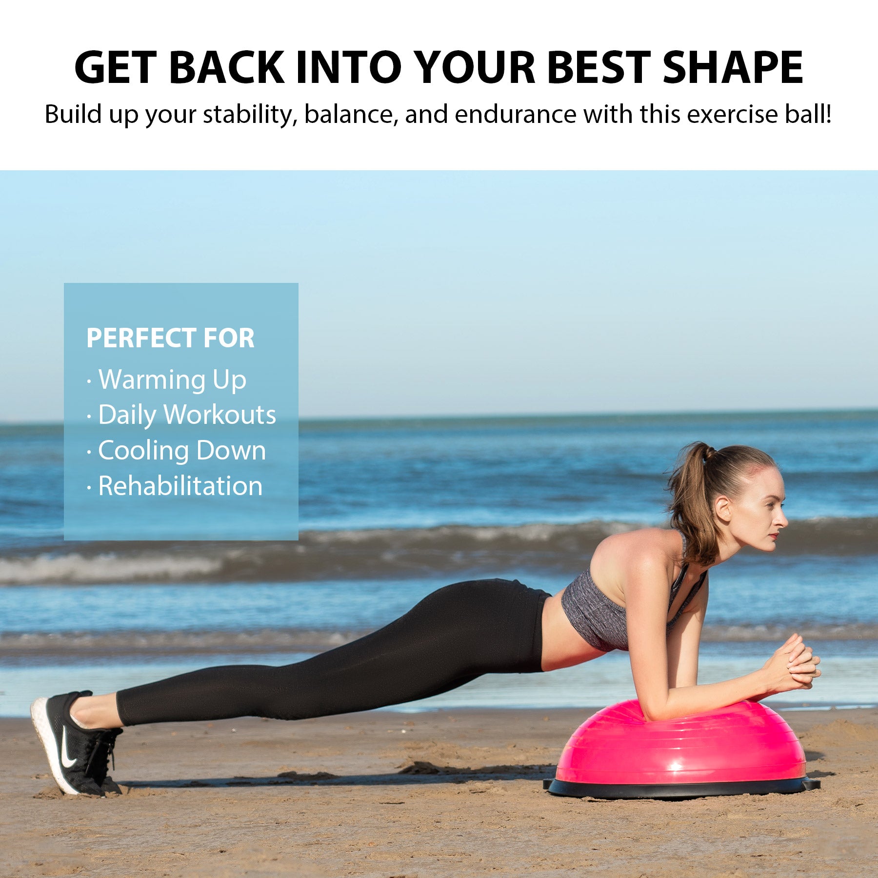 red Fitness Balance ball Trainer