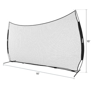 12x9ft & 16x10ft Barricade Backstop Net, Ball Sports Barrier Net