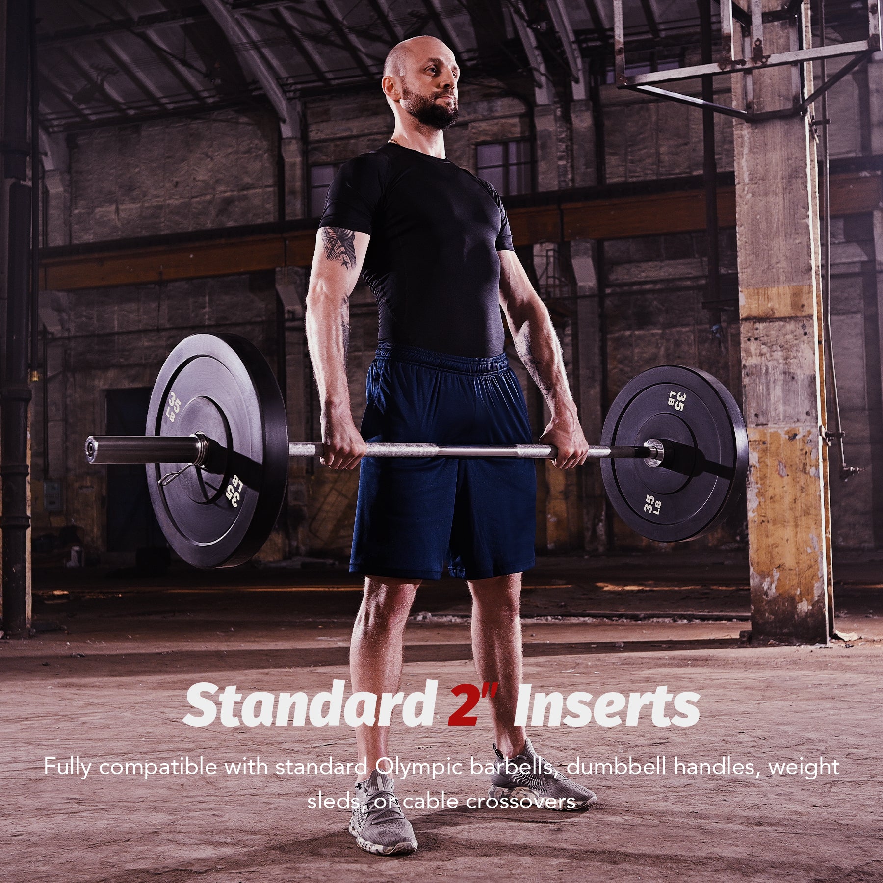 Two black weight plates with '35 LB' marking 