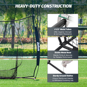 7x7ft Baseball Net for Hitting and Pitching Practice and Training Black