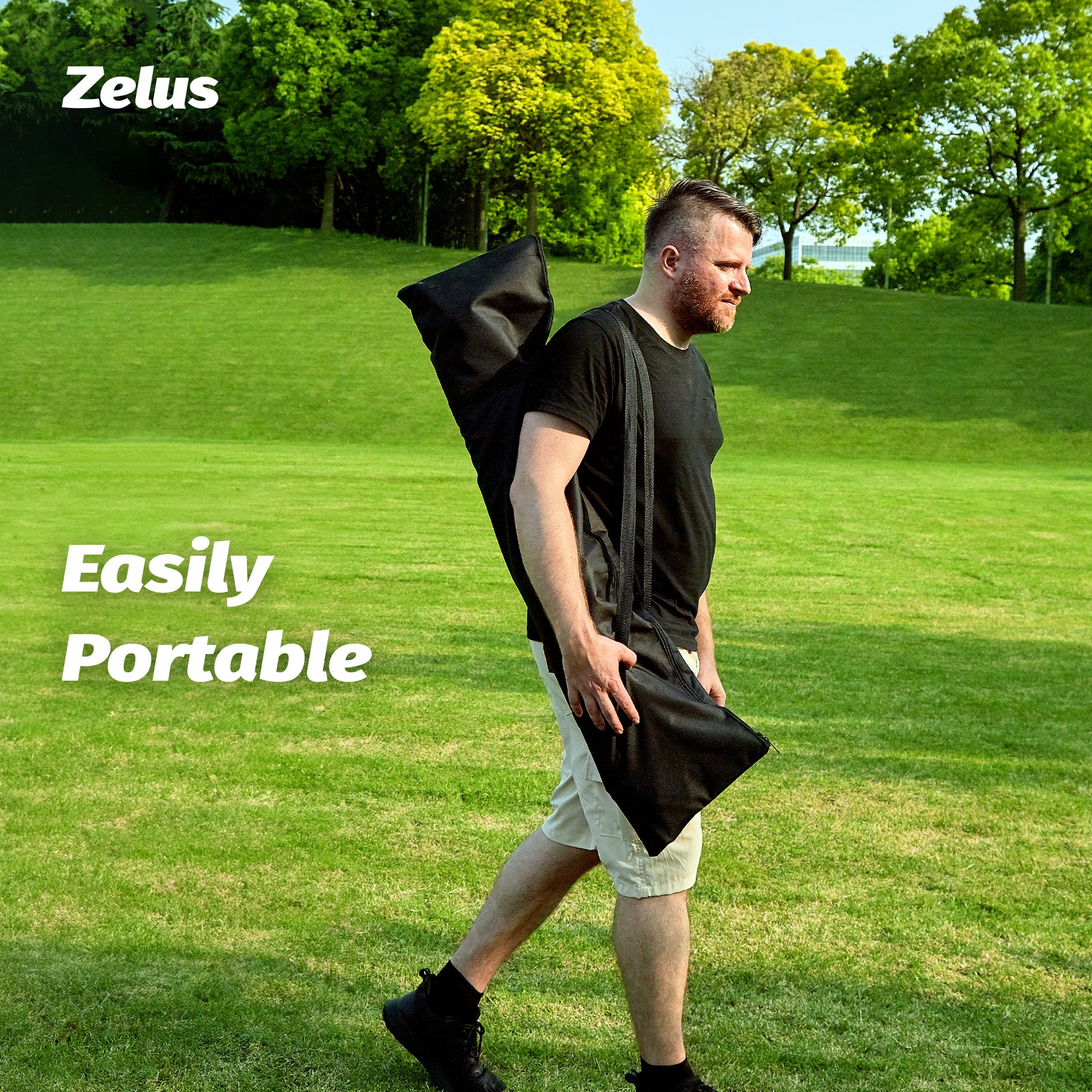 Zelus baseball or softball practice net with stand and bag