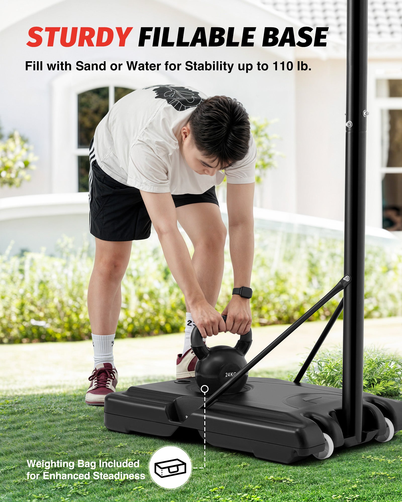 Zelus portable basketball hoop