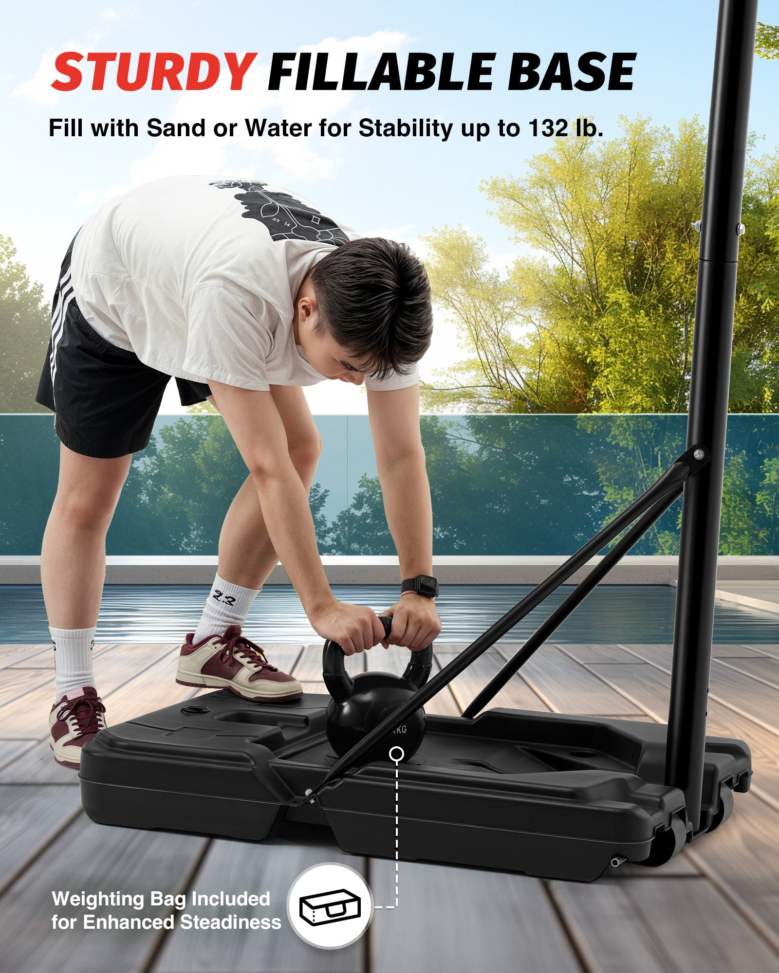 Zelus portable basketball hoop