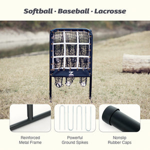 Baseball Net with Target Pockets, Pitching Net with Strike Zone