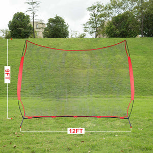 Collapsible Barricade Backstop Net 12x9 ft Portable Hitting Net