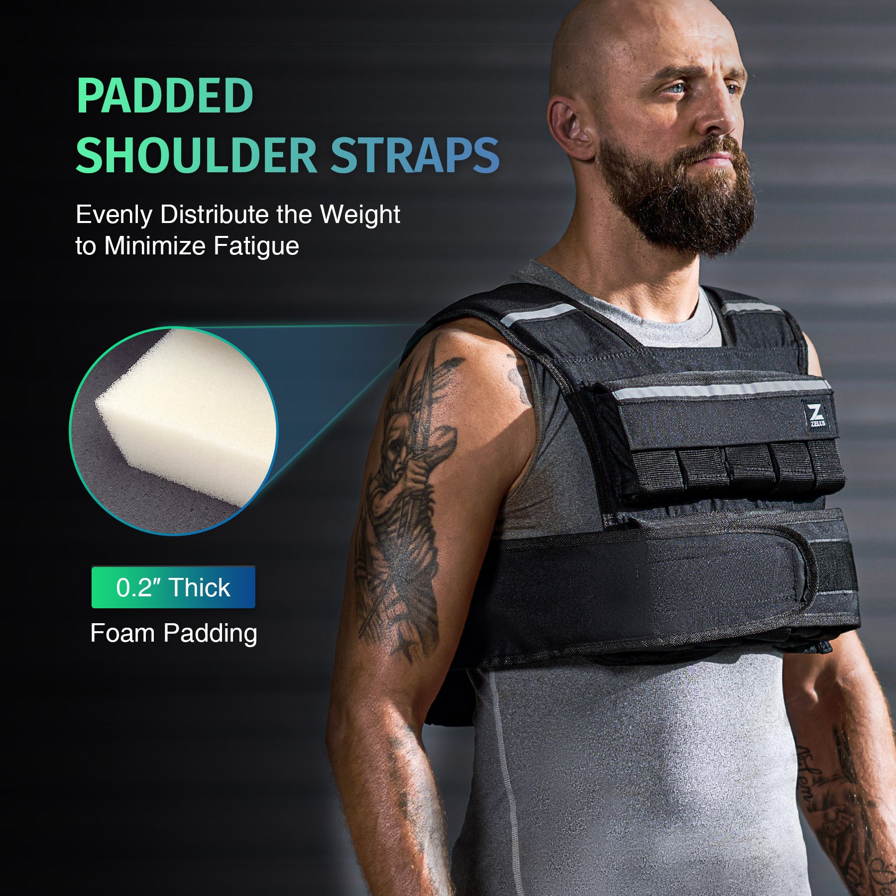 Armor Y-Shaped Weighted Vest - Adjustable Weight - 45lb