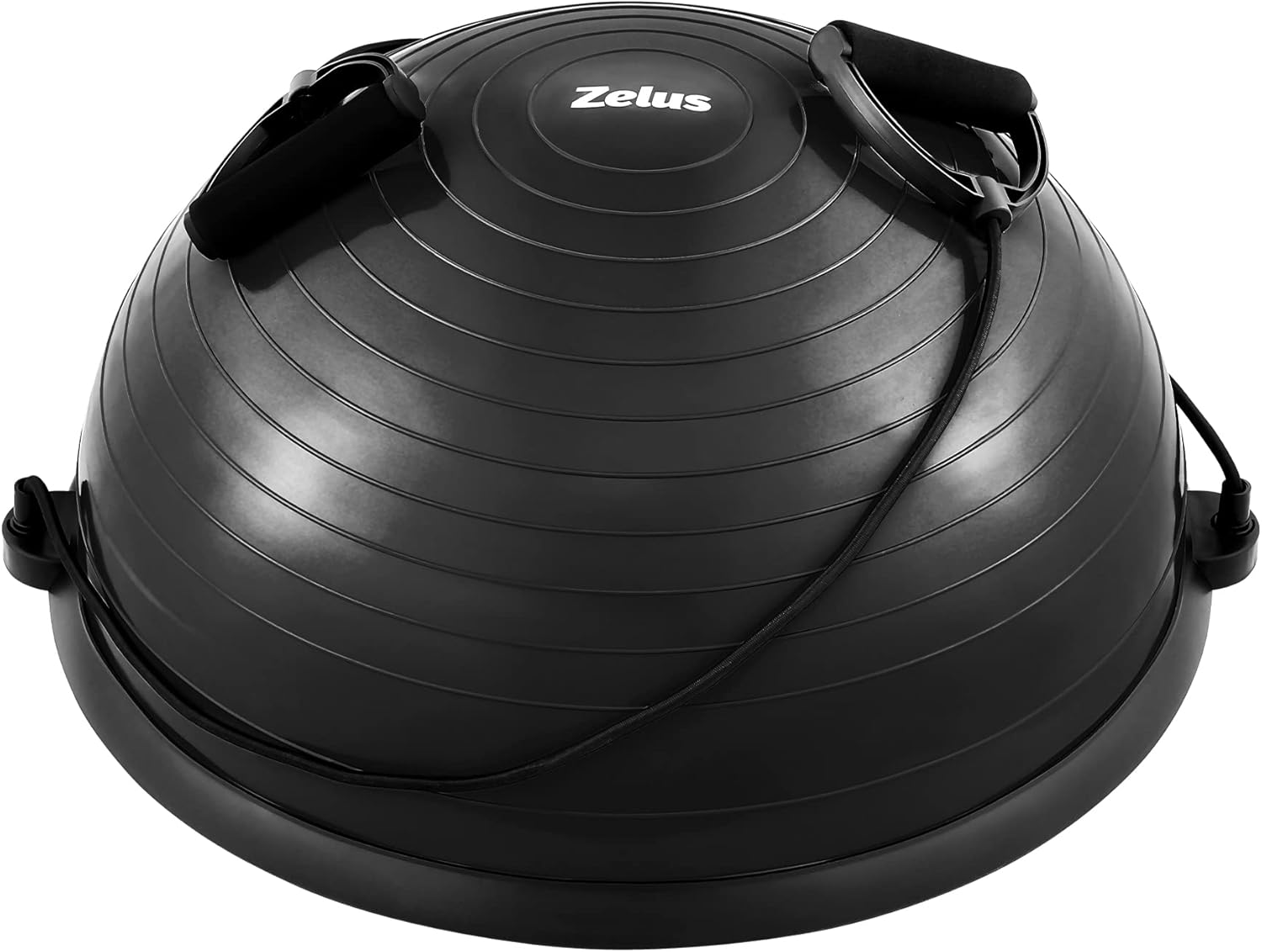 ZELUS Balance Ball Trainer – 23" Half Exercise Ball with Resistance Bands
