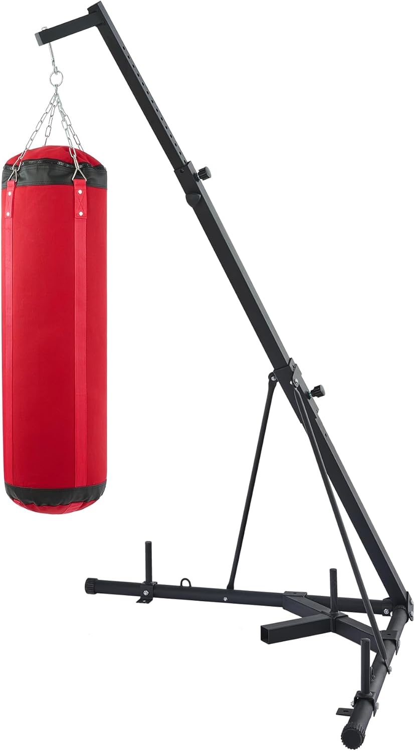 ZELUS Heavy Duty Freestanding Punching Bag Stand | Adjustable Height & Weighted Base for Home Workouts