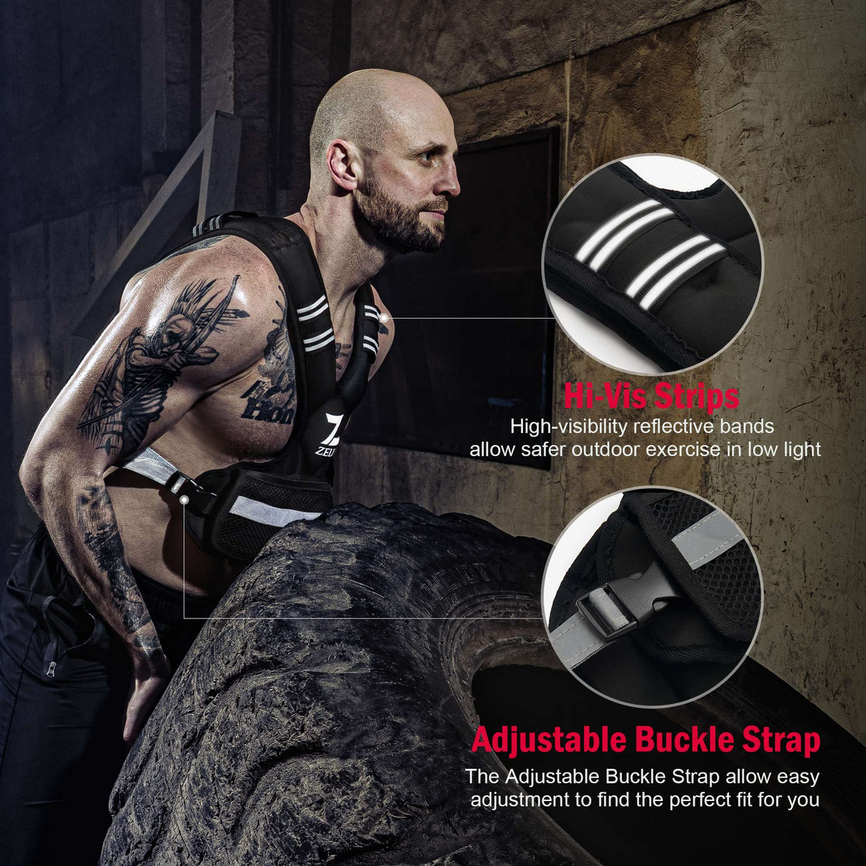 Adjustable Weighted Vest For Women Men 4-10lb Vest With 6