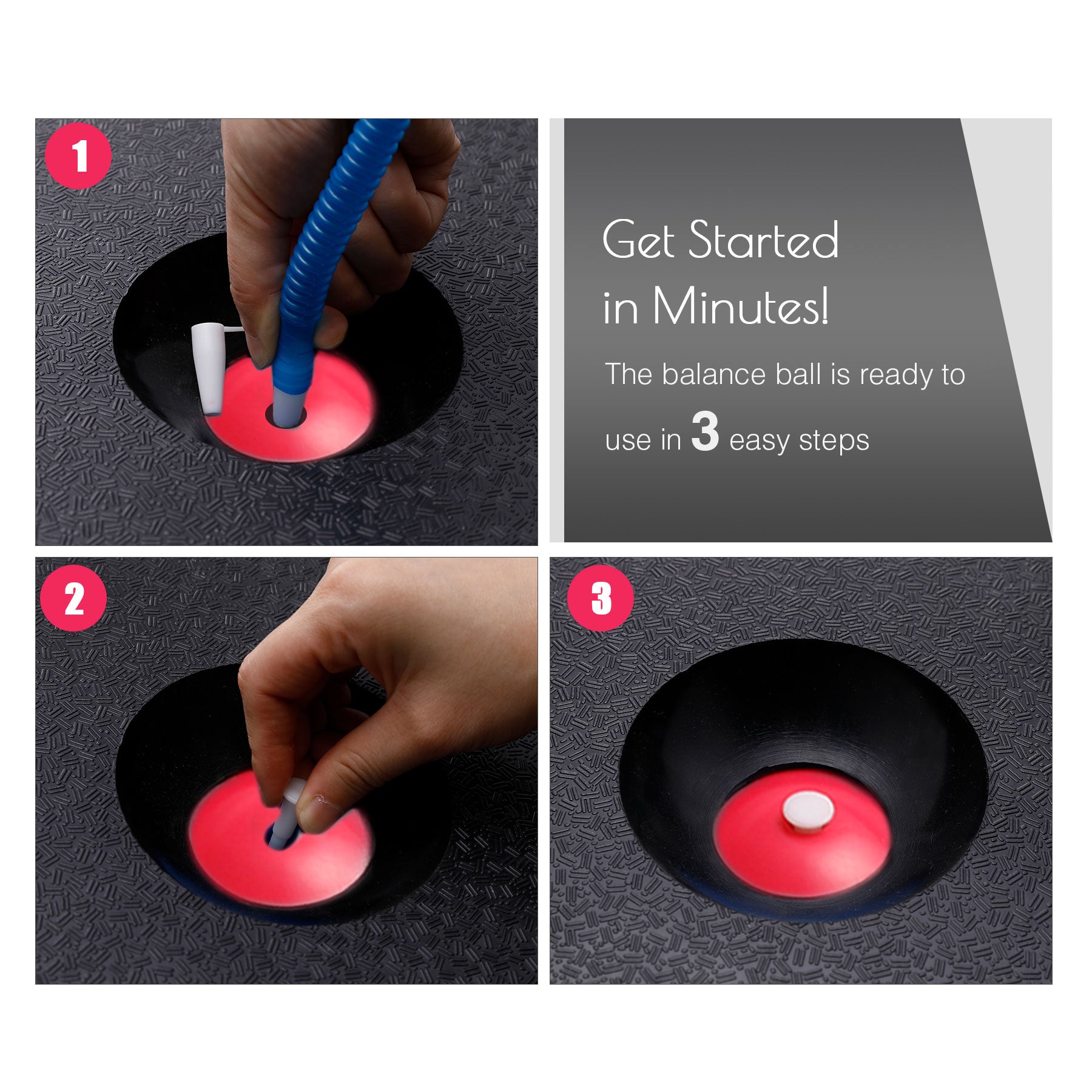 red Fitness Balance ball Trainer