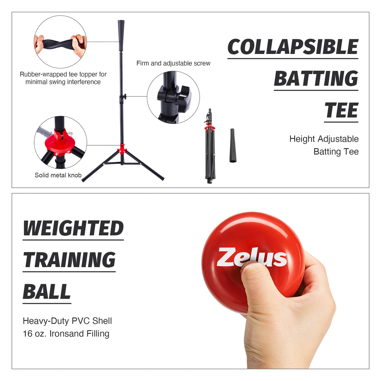 7×7 Baseball Net with Tee Kit, Portable Baseball Net for Hitting and Pitching Red