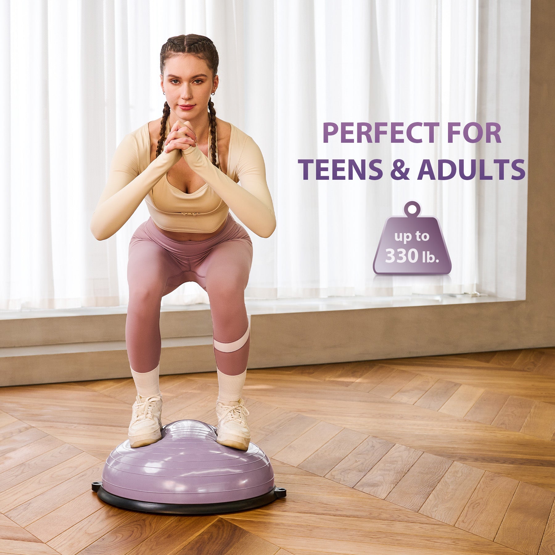 Lilac Fitness Balance ball Trainer