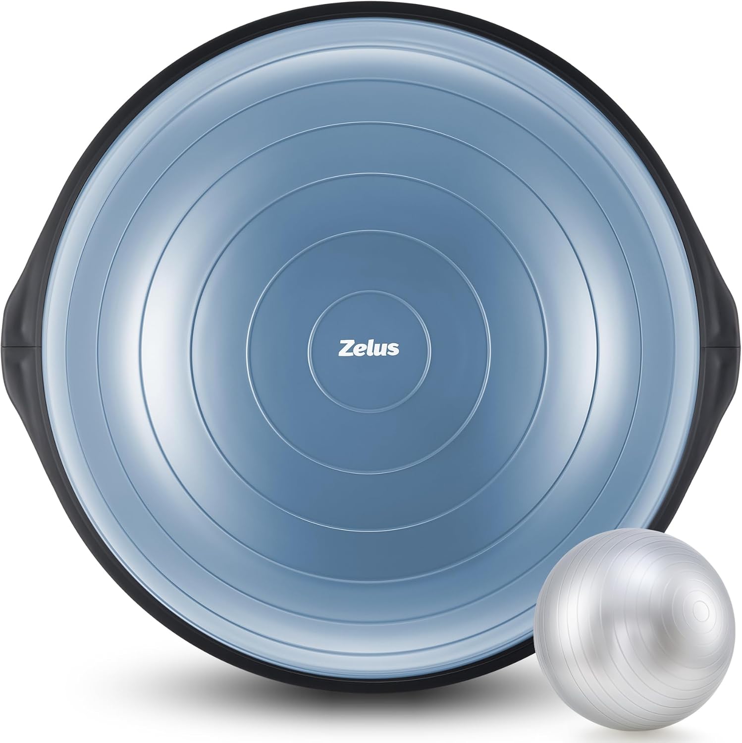 ZELUS 25" Half Balance Ball Trainer | 660lb Capacity Wobble Board with Non-Slip Base | Includes Resistance Bands, Pump & Extra Ball