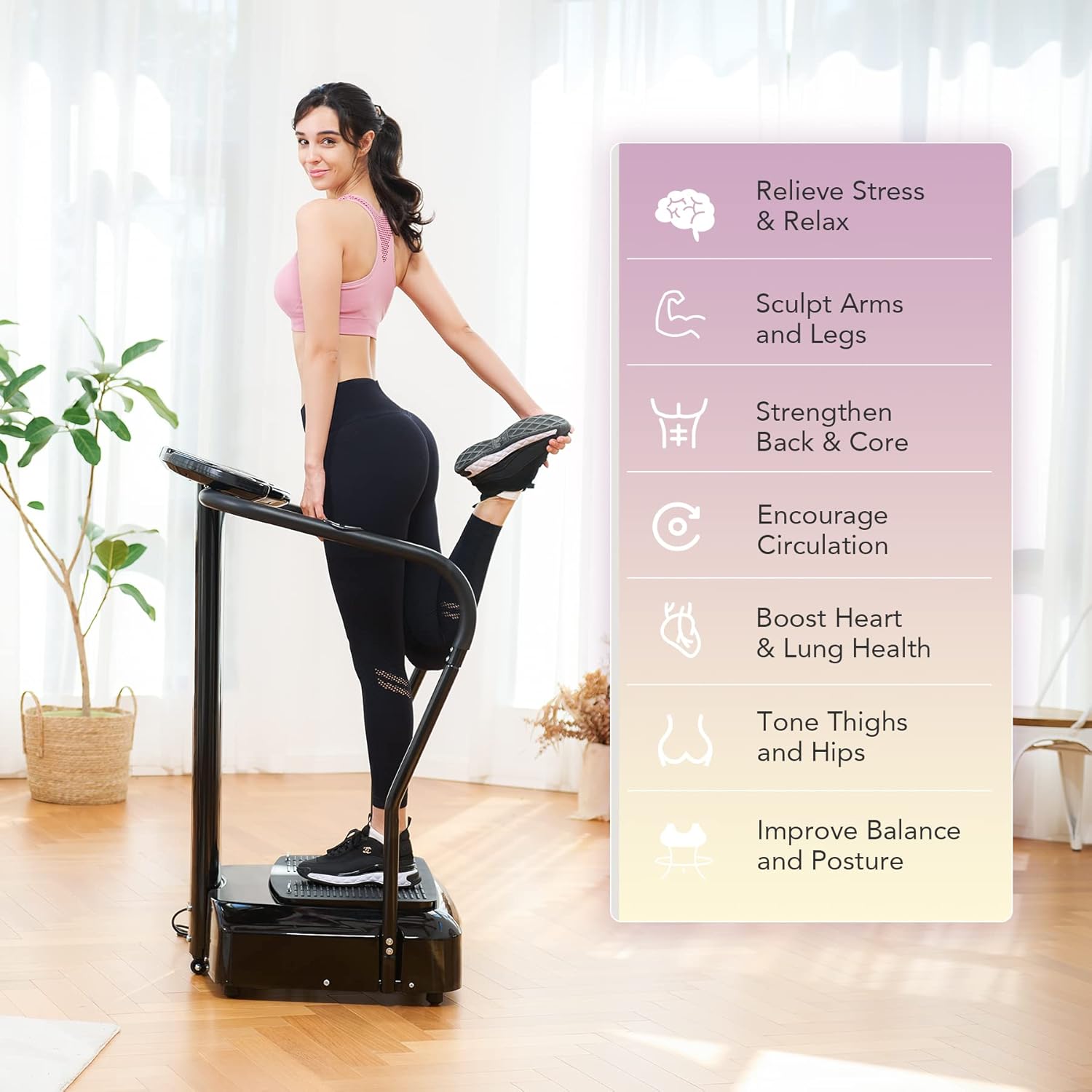 ZELUS 2000W Vibration Plate Exercise Machine | Full-Body Workout