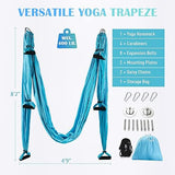 Aerial Yoga Swing - Yoga Hammock Set Sling Blue