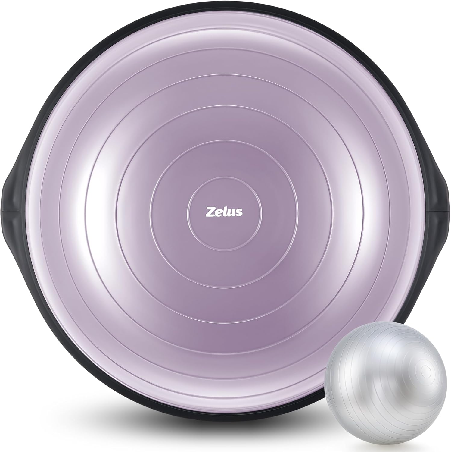 ZELUS 25" Half Balance Ball Trainer | 660lb Capacity Wobble Board with Non-Slip Base | Includes Resistance Bands, Pump & Extra Ball