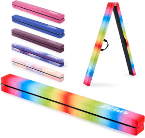 ZELUS 8ft Folding Balance Beam for Gymnastics | Floor Beam with Anti-Slip Base & Carry Handles