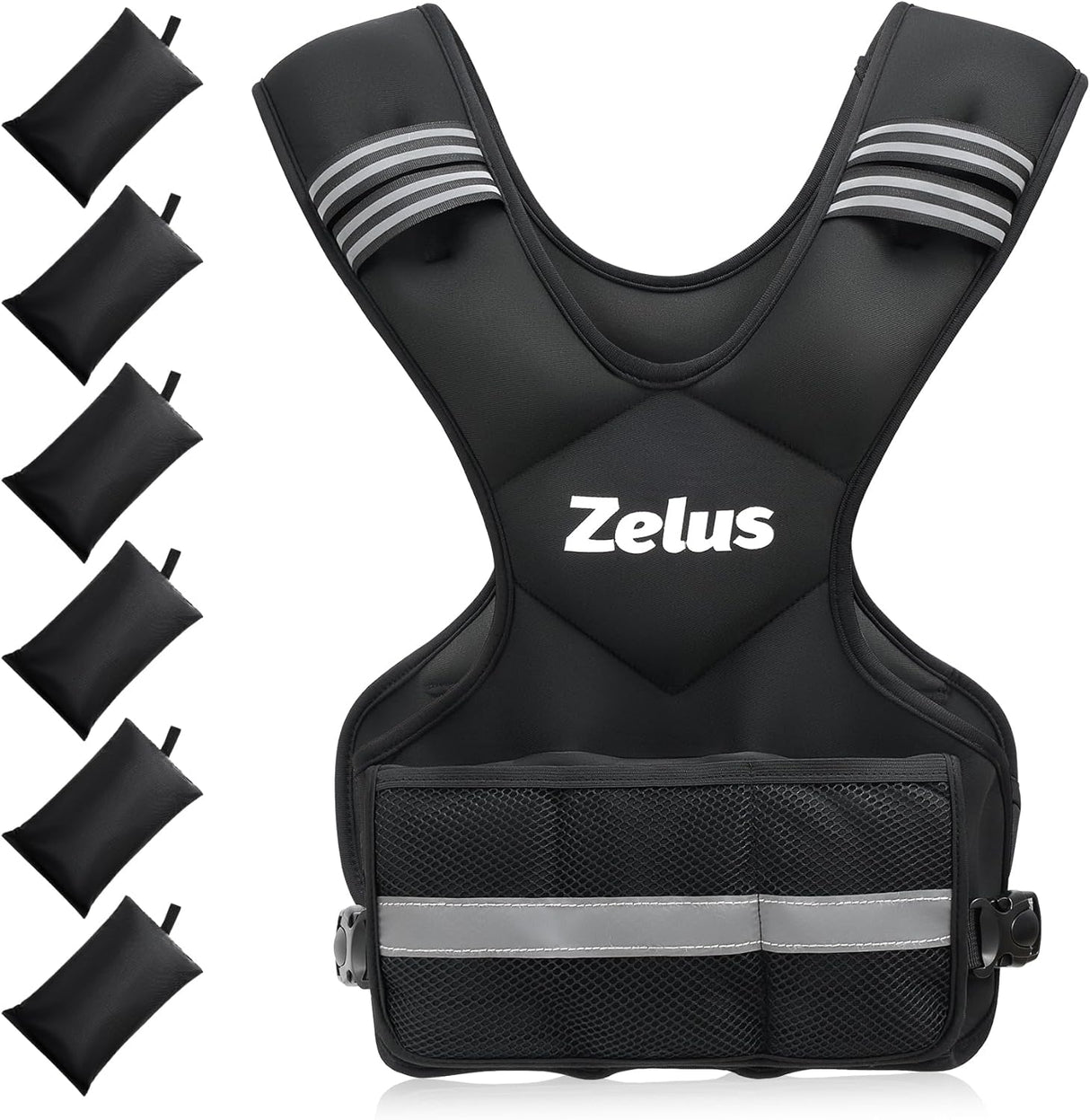 ZELUS Weighted Vest for Men & Women | Adjustable 4–32 lb Workout Weight for Home Fitness