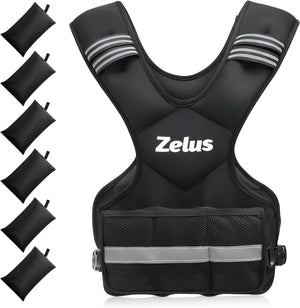 ZELUS Weighted Vest for Men & Women | Adjustable 4–32 lb Workout Weight for Home Fitness