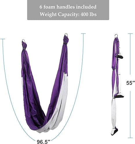Aerial Yoga Swing - Yoga Hammock Set Sling Purple