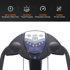 ZELUS 2000W Vibration Plate Exercise Machine | Full-Body Workout Platform with 180 Speed Levels & Built-in MP3 Player