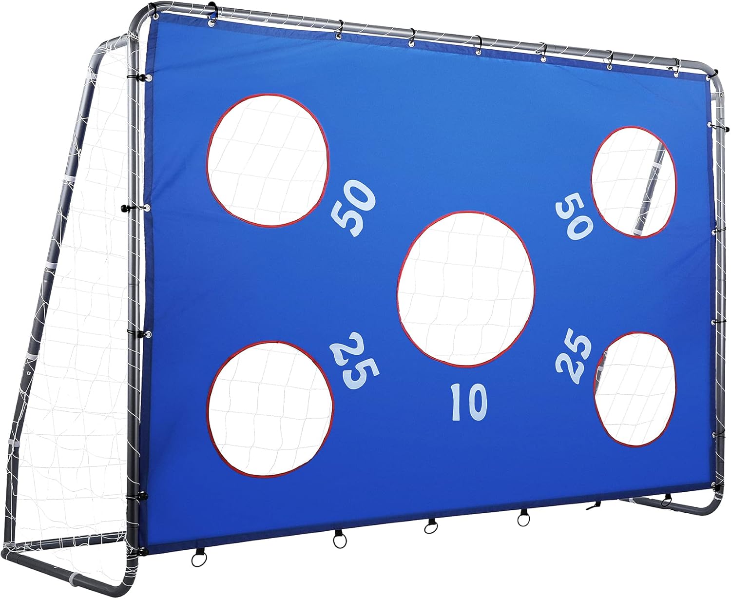 ZELUS 8x5.6 ft Soccer Goal with Target Net – Durable All-Weather Training Goal