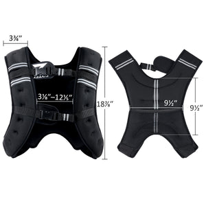 Weighted Vest, 30lb Weight Vest with Reflective Stripe for Workout