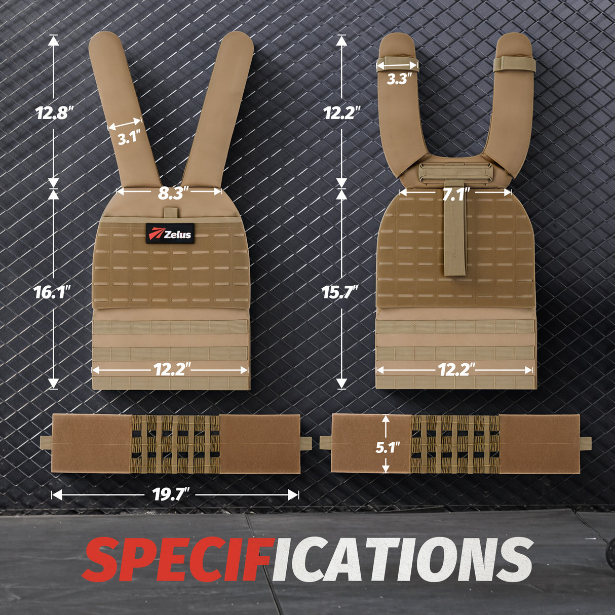 Performance Y-Shaped  Weighted Vest - Adjustable Weight