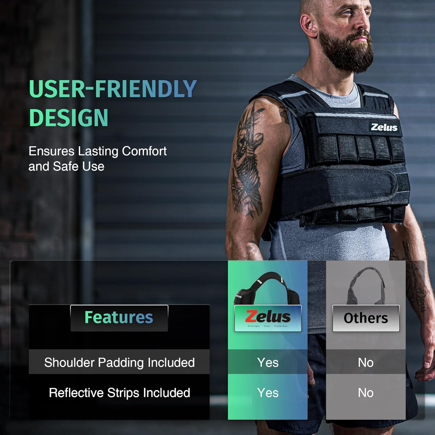 Classic Y-Shaped  Weighted Vest - Adjustable Weight