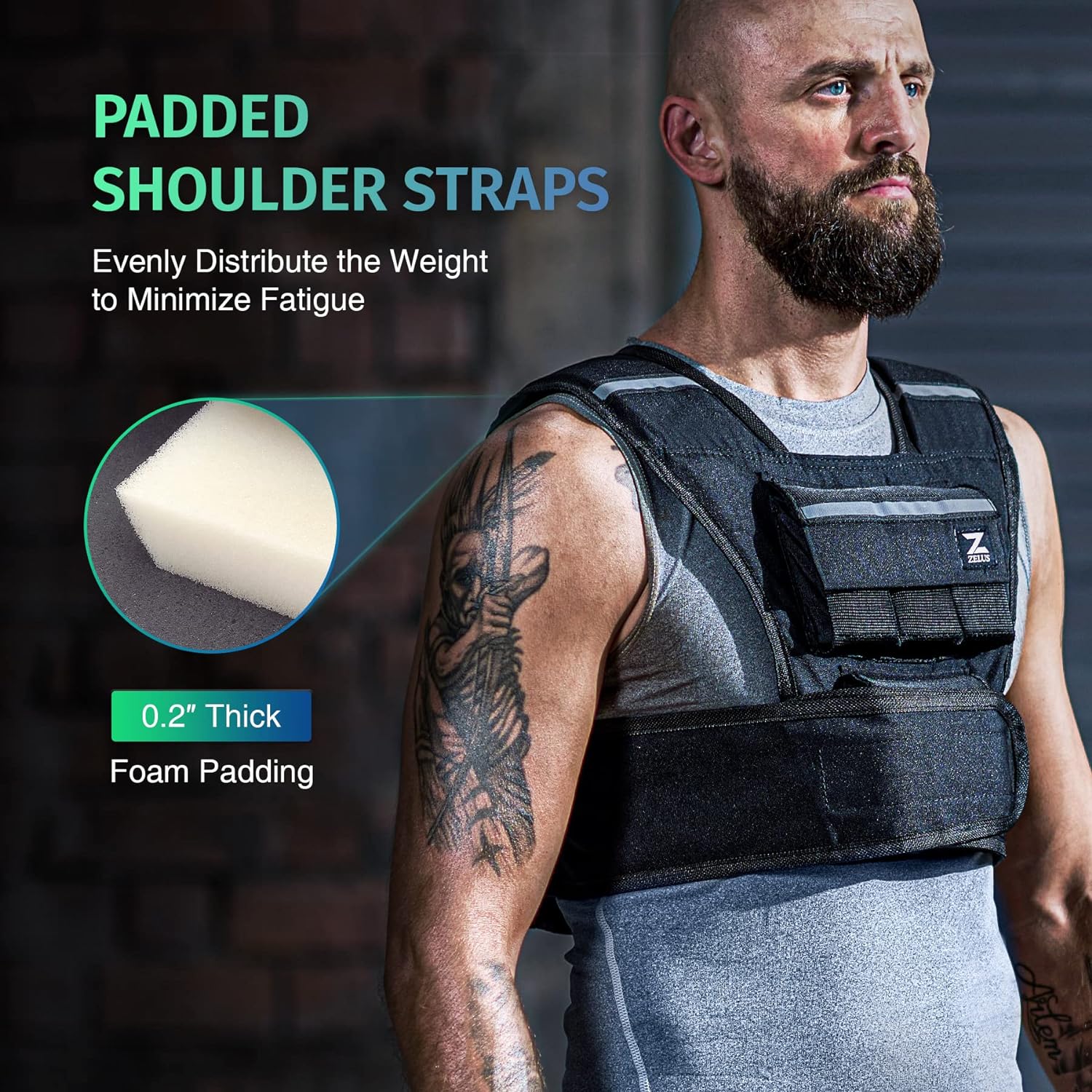 Armor Y-Shaped Weighted Vest - Adjustable Weight - 23lb