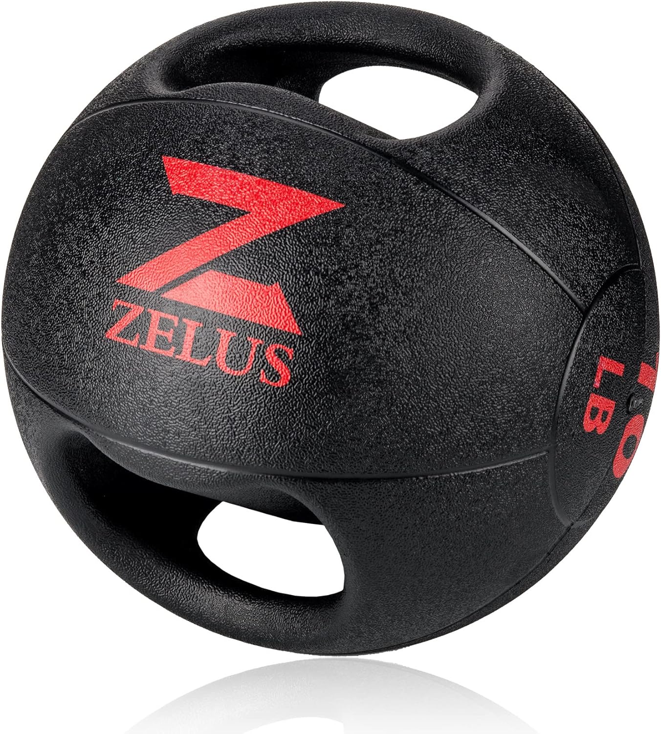 ZELUS Dual-Grip Medicine Ball – 10/20 lb Weighted Ball for Strength & Core Training