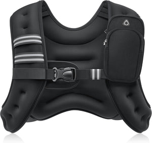 ZELUS Weighted Vest with Reflective Strips | 6–30 lb Adjustable Workout Vest for Training & Cardio