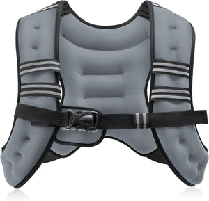ZELUS Weighted Vest with Reflective Strips | 6–30 lb Adjustable Workout Vest for Training & Cardio