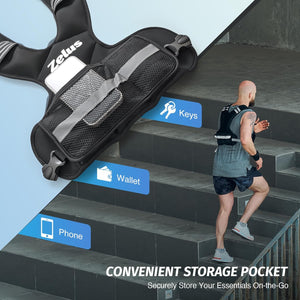 ZELUS Weighted Vest for Men & Women | Adjustable 4–32 lb Workout Weight for Home Fitness