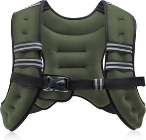 ZELUS Weighted Vest with Reflective Strips | 6–30 lb Adjustable Workout Vest for Training & Cardio