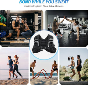 ZELUS Weighted Vest with Reflective Strips | 6–30 lb Adjustable Workout Vest for Training & Cardio
