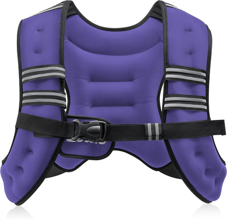 ZELUS Weighted Vest with Reflective Strips | 6–30 lb Adjustable Workout Vest for Training & Cardio