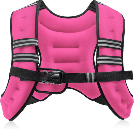 ZELUS Weighted Vest with Reflective Strips | 6–30 lb Adjustable Workout Vest for Training & Cardio
