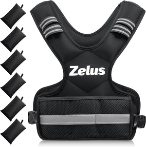 ZELUS Weighted Vest for Men & Women | Adjustable 4–32 lb Workout Weight for Home Fitness