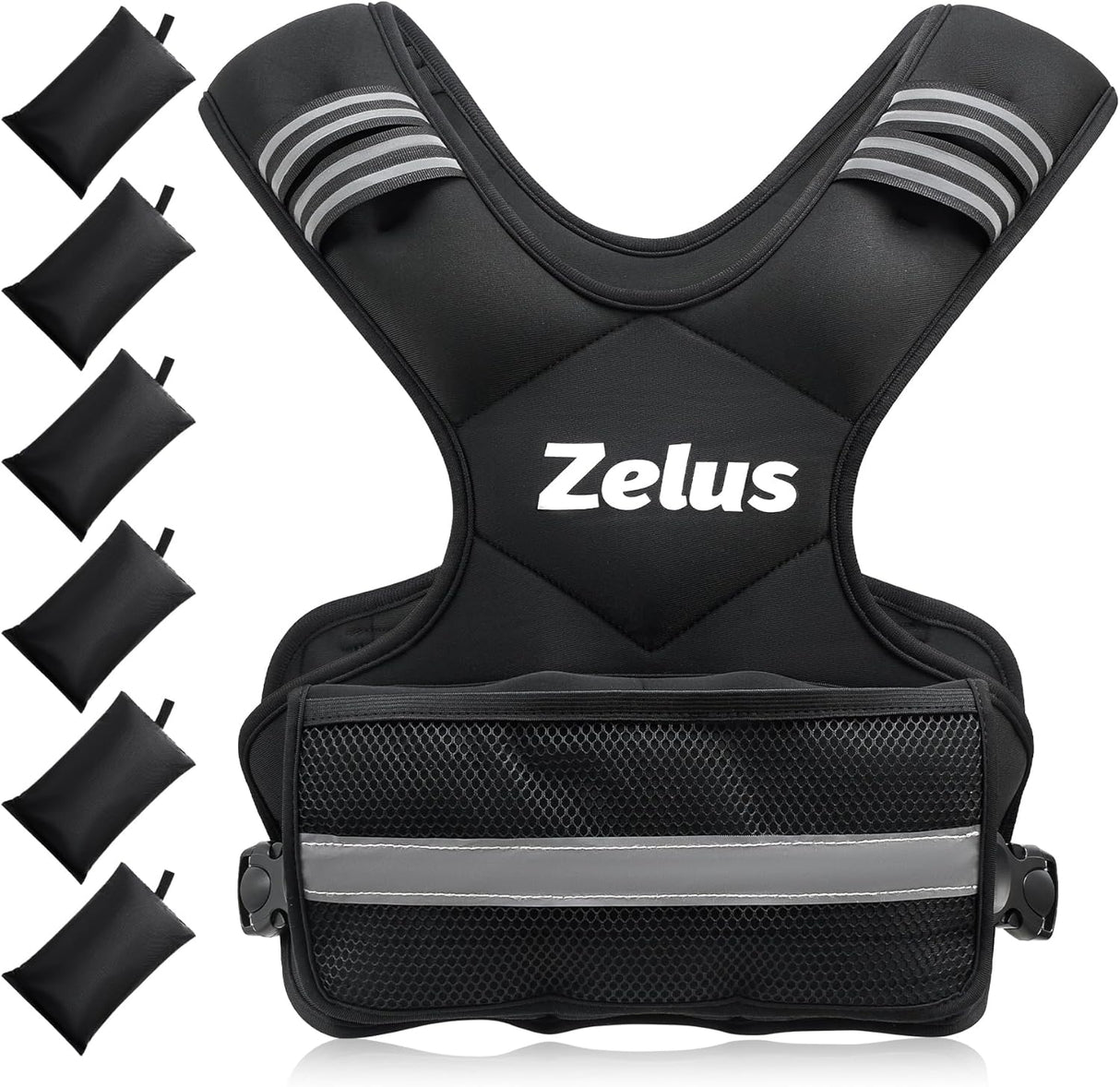 ZELUS Weighted Vest for Men & Women | Adjustable 4–32 lb Workout Weight for Home Fitness