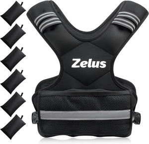 ZELUS Weighted Vest for Men & Women | Adjustable 4–32 lb Workout Weight for Home Fitness