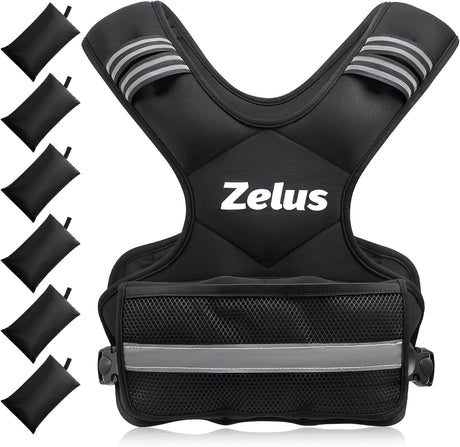 ZELUS Weighted Vest for Men & Women | Adjustable 4–32 lb Workout Weight for Home Fitness