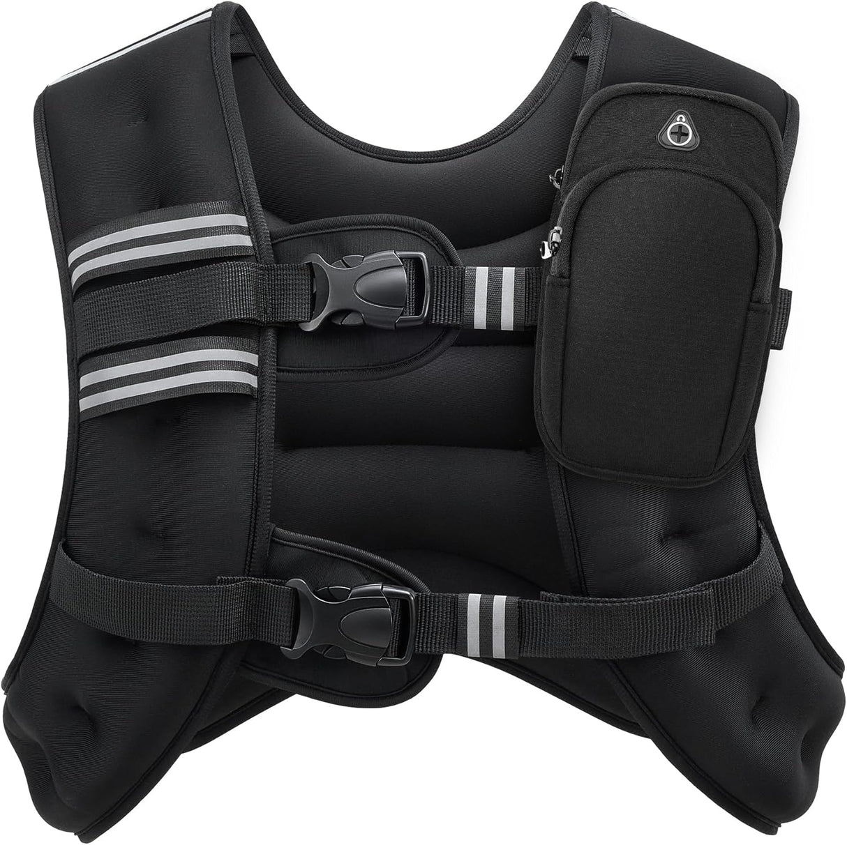 ZELUS Weighted Vest with Reflective Strips | 6–30 lb Adjustable Workout Vest for Training & Cardio
