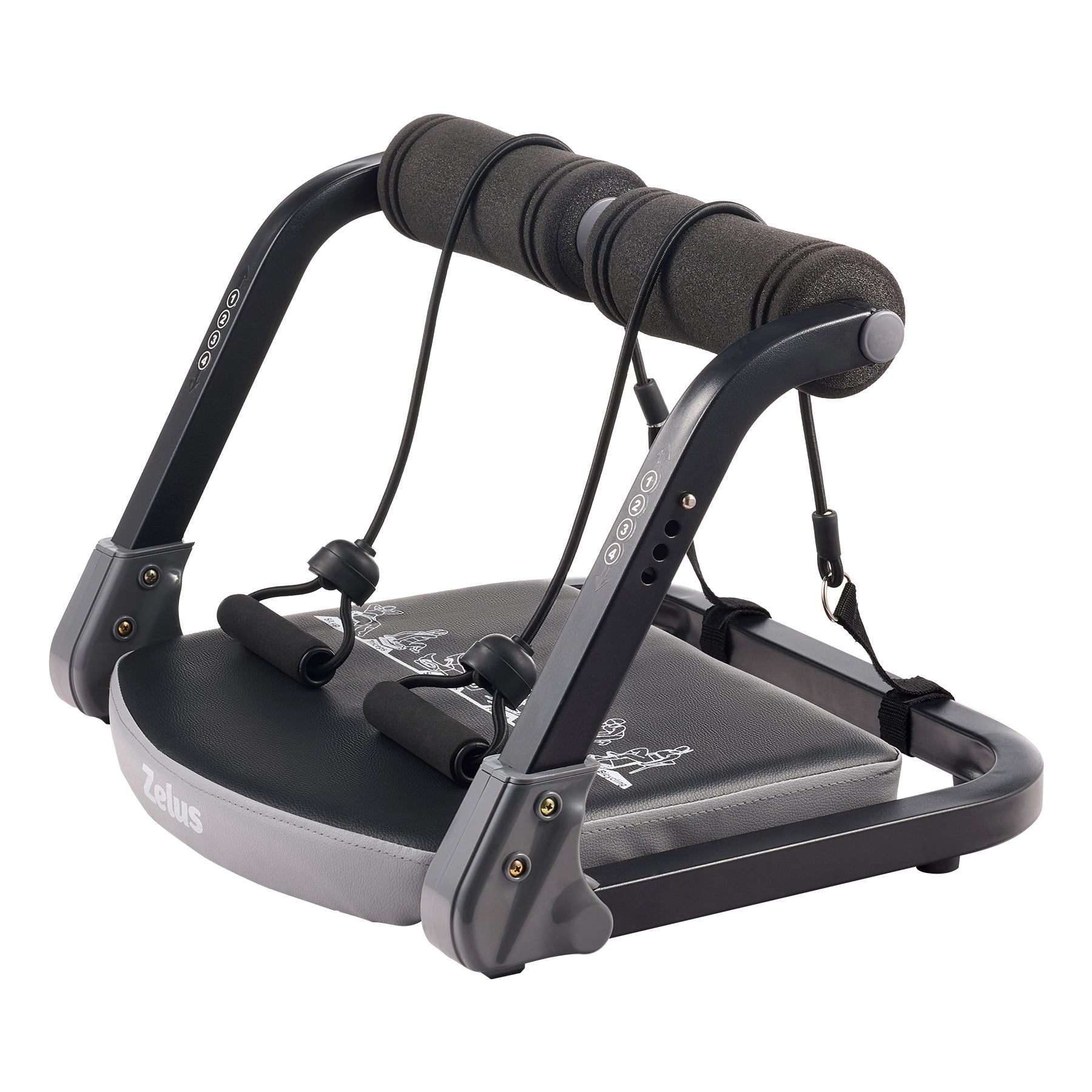 Zelus exercise device with resistance bands 