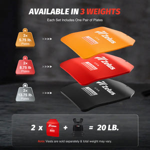 Weighted Plate for Performance Weighted Vest