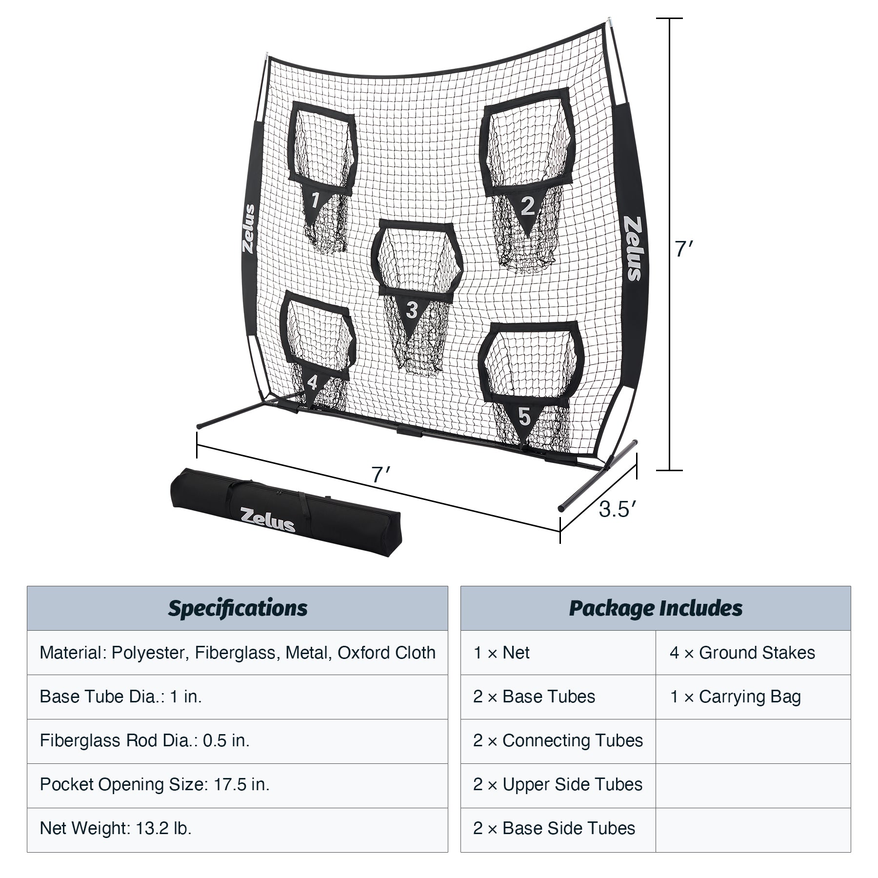 Zelus pitching net 