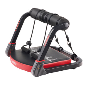 Ab Machine with Resistance Bands for Home Gym Red