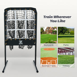 Baseball Net with Target Pockets, Pitching Net with Strike Zone