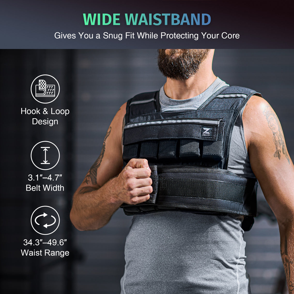 45lb Weighted Vest with Iron Weights for Exercise